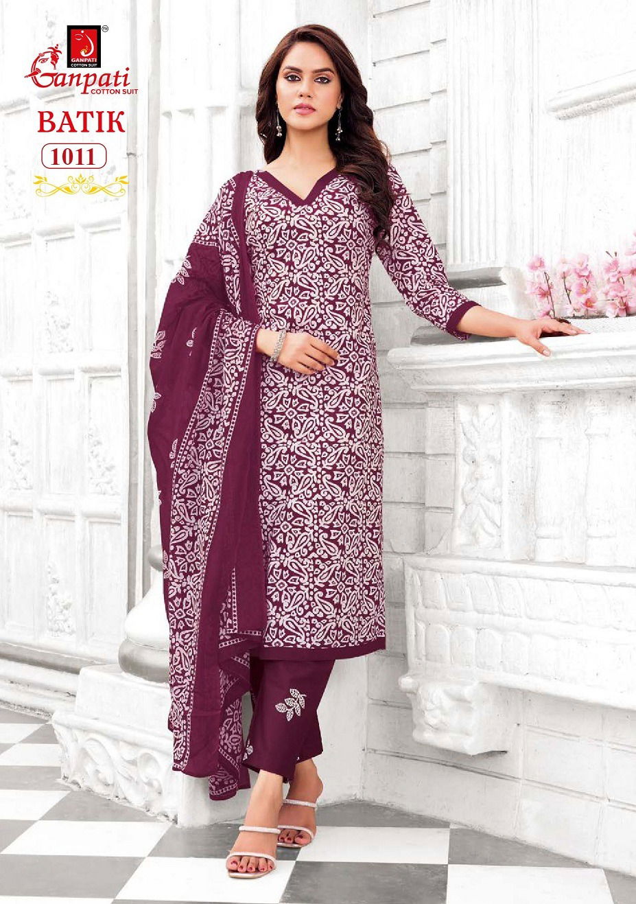 Batik Vol 10 By Ganpati Printed Cotton Kurti With Bottom Dupatta Orders In India